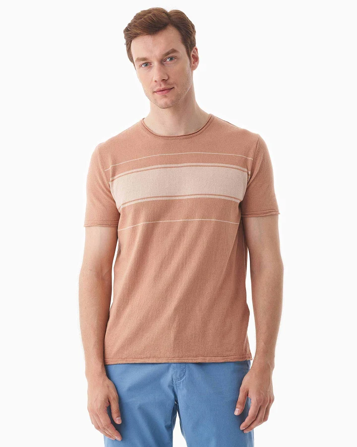 ORGANICATION Herren vegan Strickhemd Hellbraun & Weiches Beige