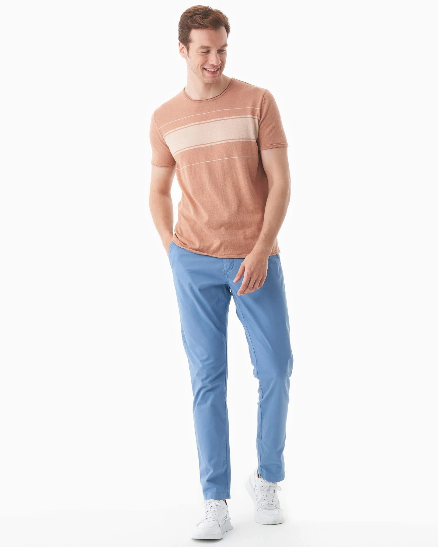 ORGANICATION Herren vegan Strickhemd Hellbraun & Weiches Beige – Ansicht 2