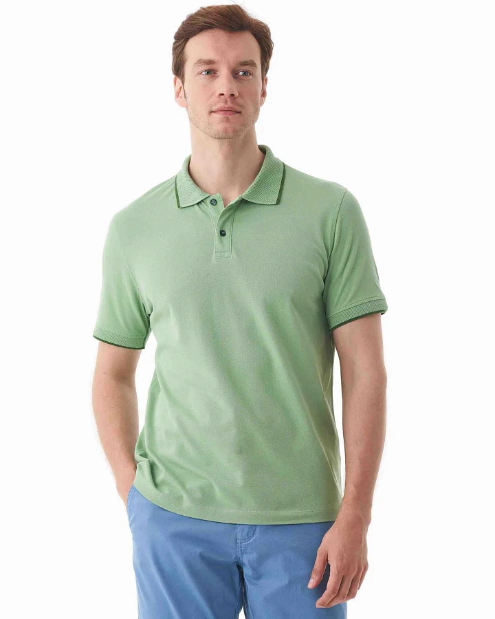 ORGANICATION Herren vegan Poloshirt Matcha Grün
