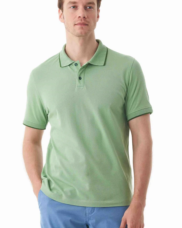 ORGANICATION Herren vegan Poloshirt Matcha Grün