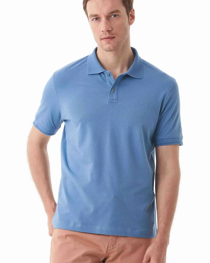 ORGANICATION Herren vegan Polohemd Coronet Blau