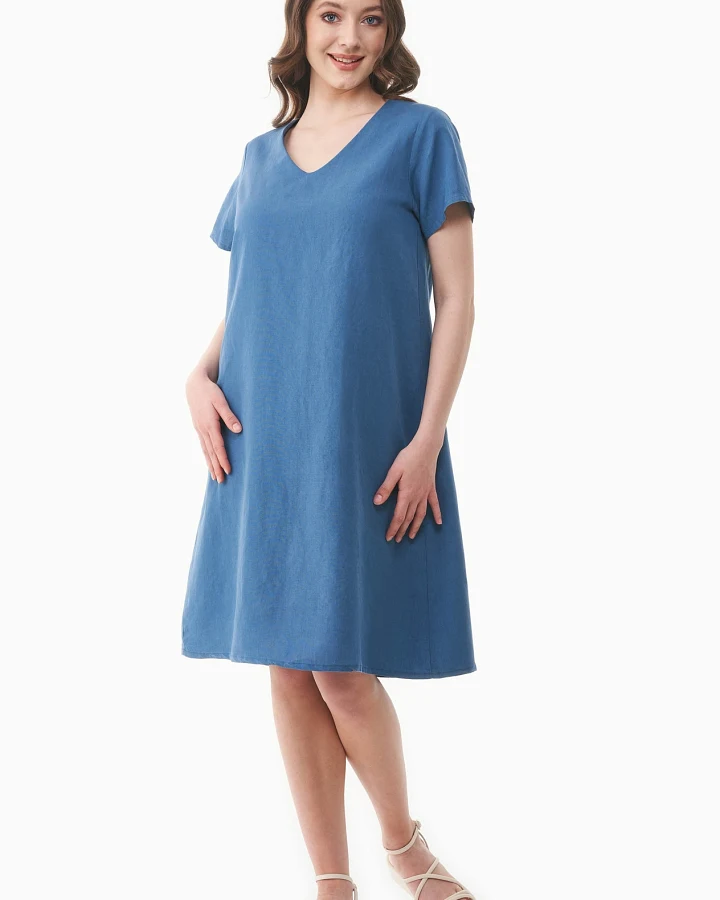 ORGANICATION Damen vegan Kleid Hellmarine