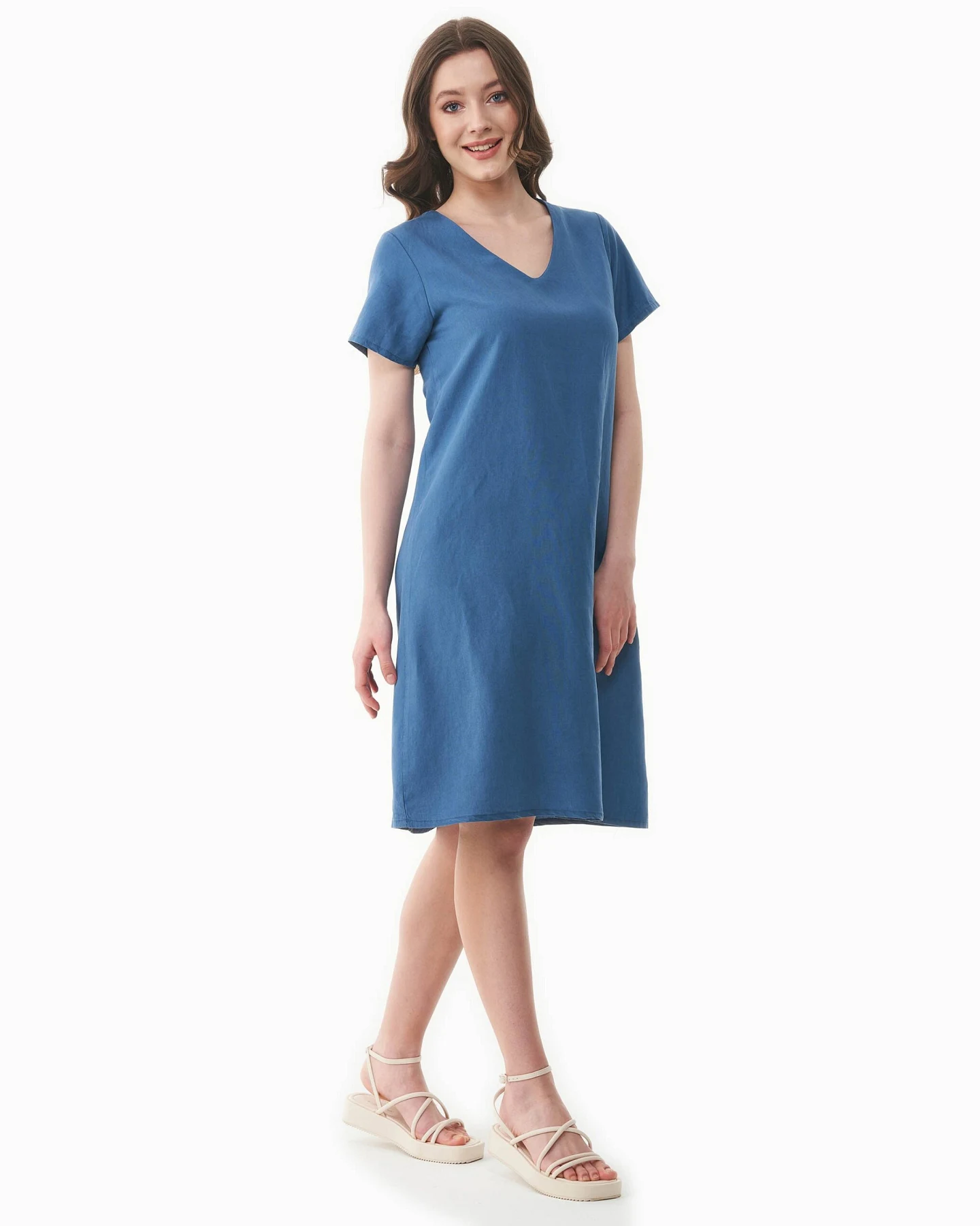 ORGANICATION Damen vegan Kleid Hellmarine – Ansicht 2