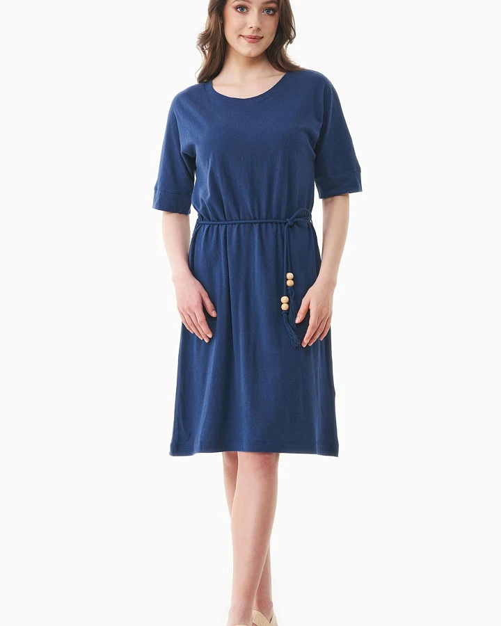 ORGANICATION Damen vegan Jersey Kleid Navy