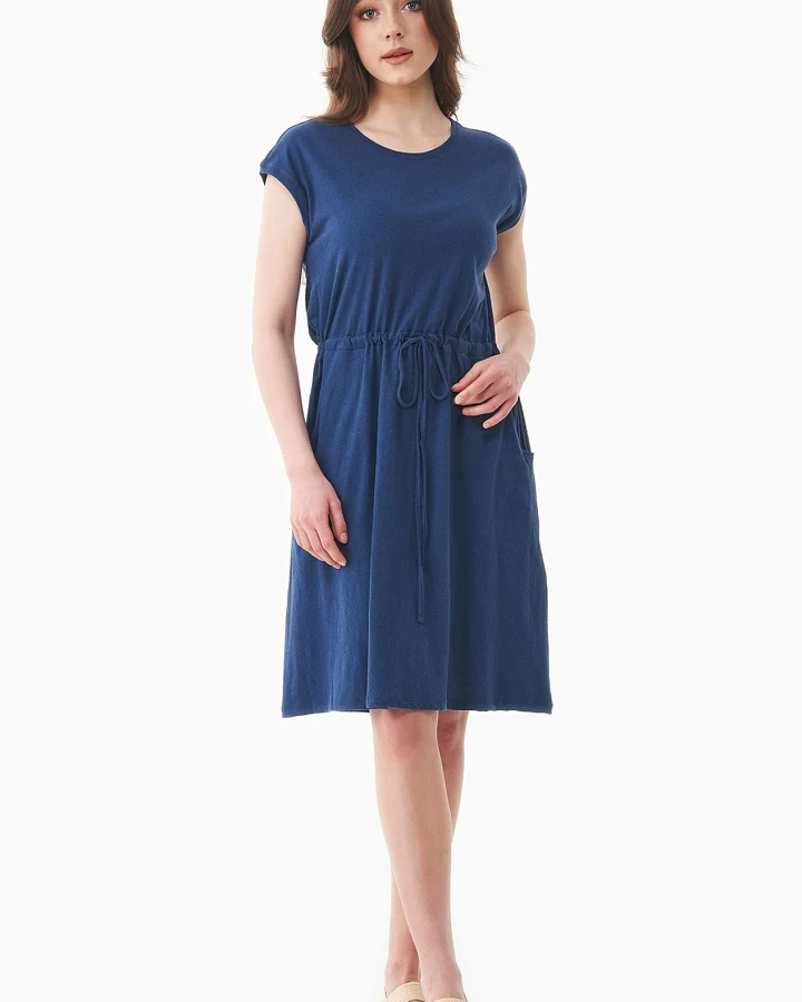ORGANICATION Damen vegan Jersey Kleid Navy