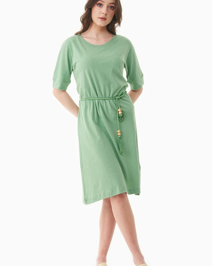 ORGANICATION Damen vegan Jersey Kleid Matcha Grün