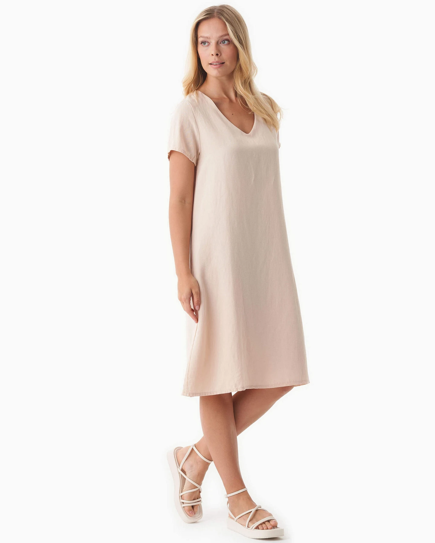ORGANICATION Damen vegan Kleid Soft Beige – Ansicht 2