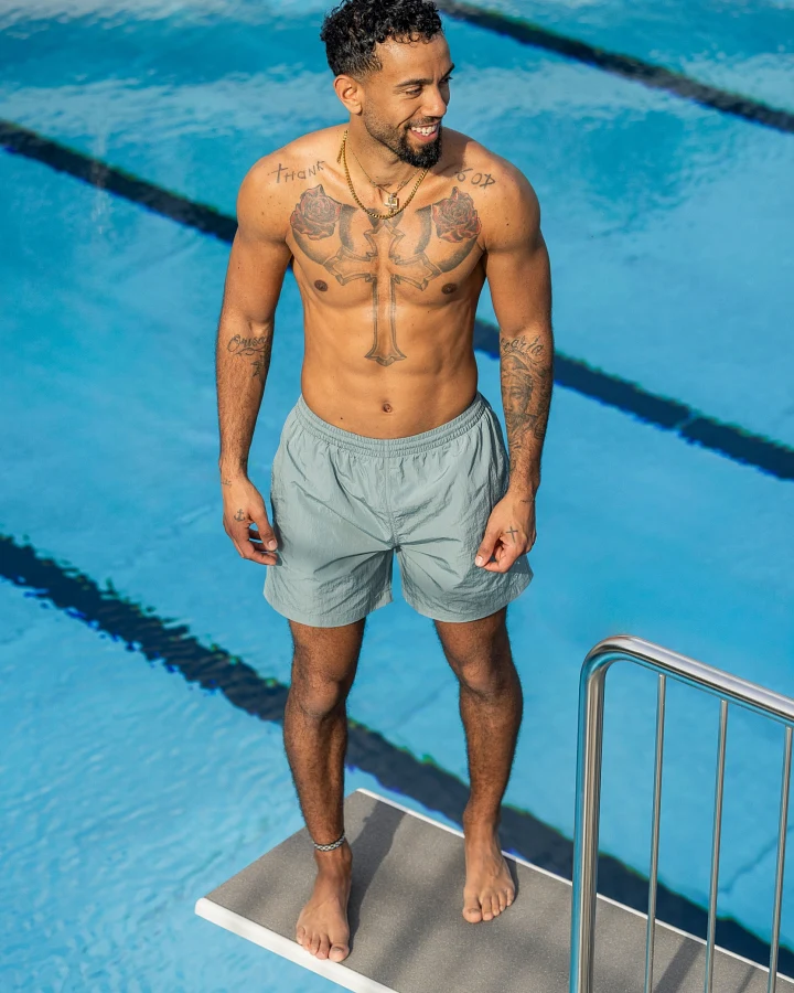 DIRTS Herren vegan Swim Shorts Dusty Petrol