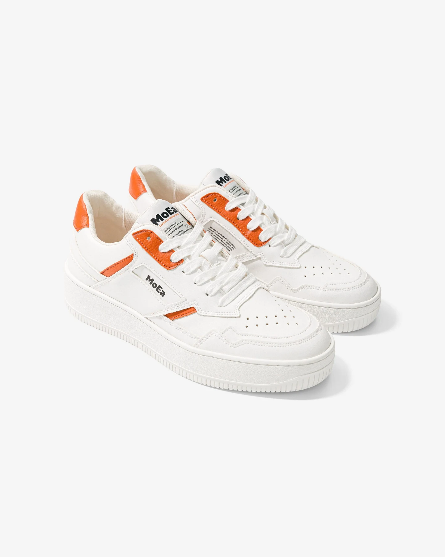 MoEa Herren vegan Sneaker Gen1 Weiß Orange – Ansicht 2