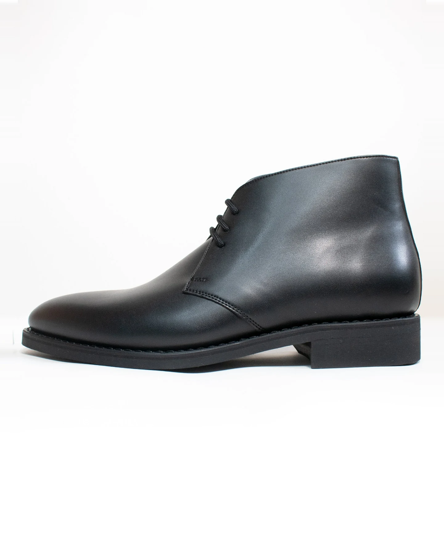 Will's Vegan Store Herren vegan Chukka Stiefel Goodyear Welt Schwarz – Ansicht 2