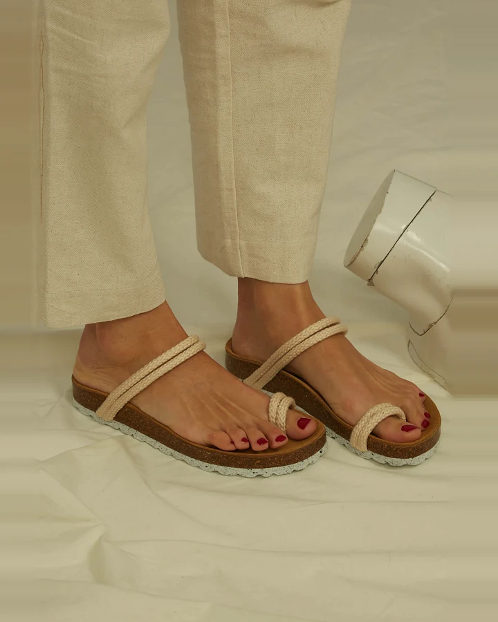 Momoc Damen vegan Sandalen La Orotava Beige