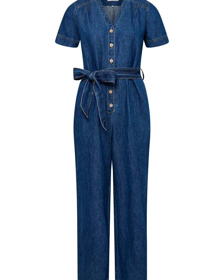 KOMODO Damen vegan Jumpsuit Elouise Mid Wash Blau