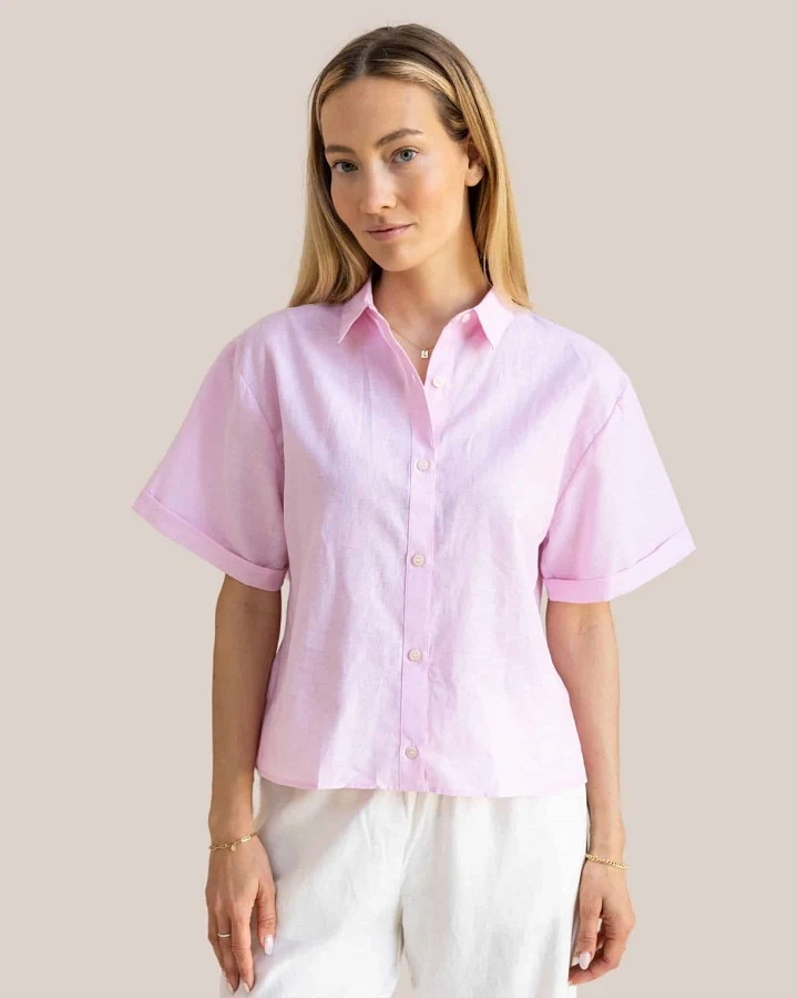 Arber Studio Damen vegan Bluse Eden Rosa