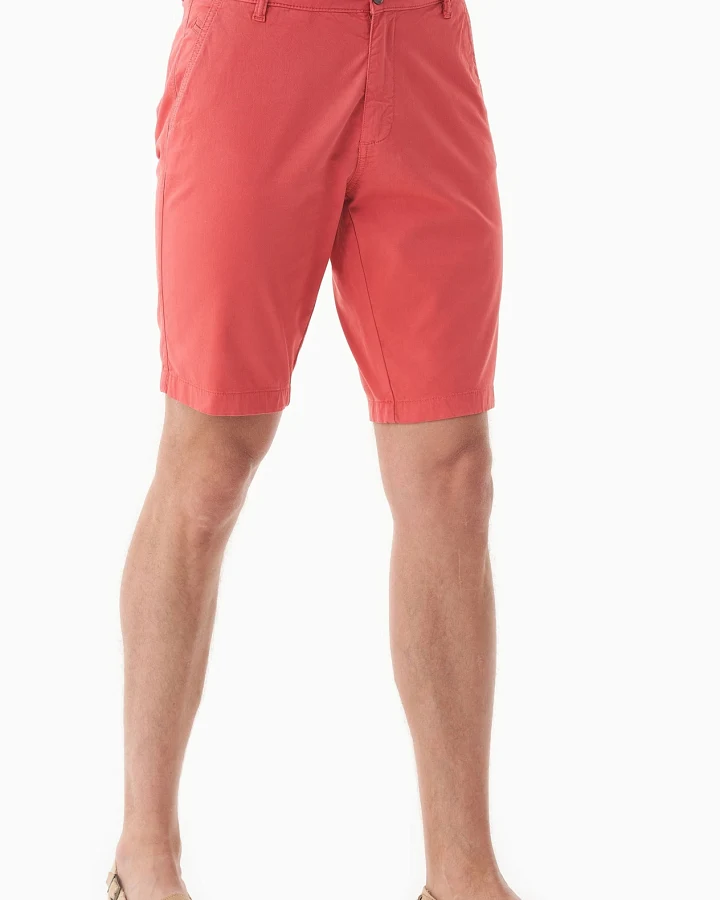 ORGANICATION Herren vegan Slim-Fit Shorts Leuchtend Rot
