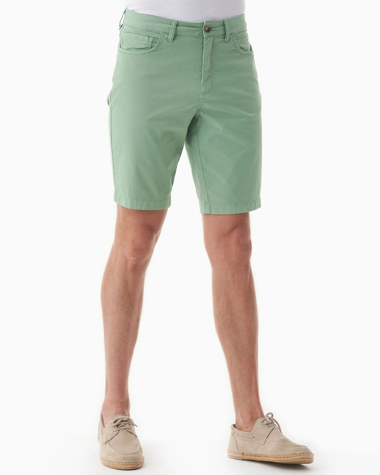 ORGANICATION Herren vegan Shorts Regular-Fit Matcha Grün – Ansicht 2