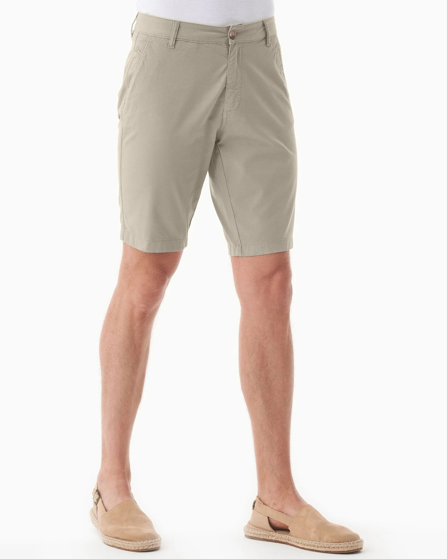 ORGANICATION Herren vegan Slim-Fit Shorts Federbeige – Ansicht 2