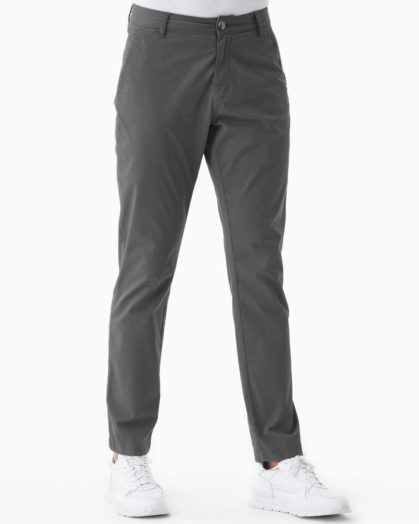 ORGANICATION Herren vegan Slim-Fit-Hose Asphaltgrau – Ansicht 2