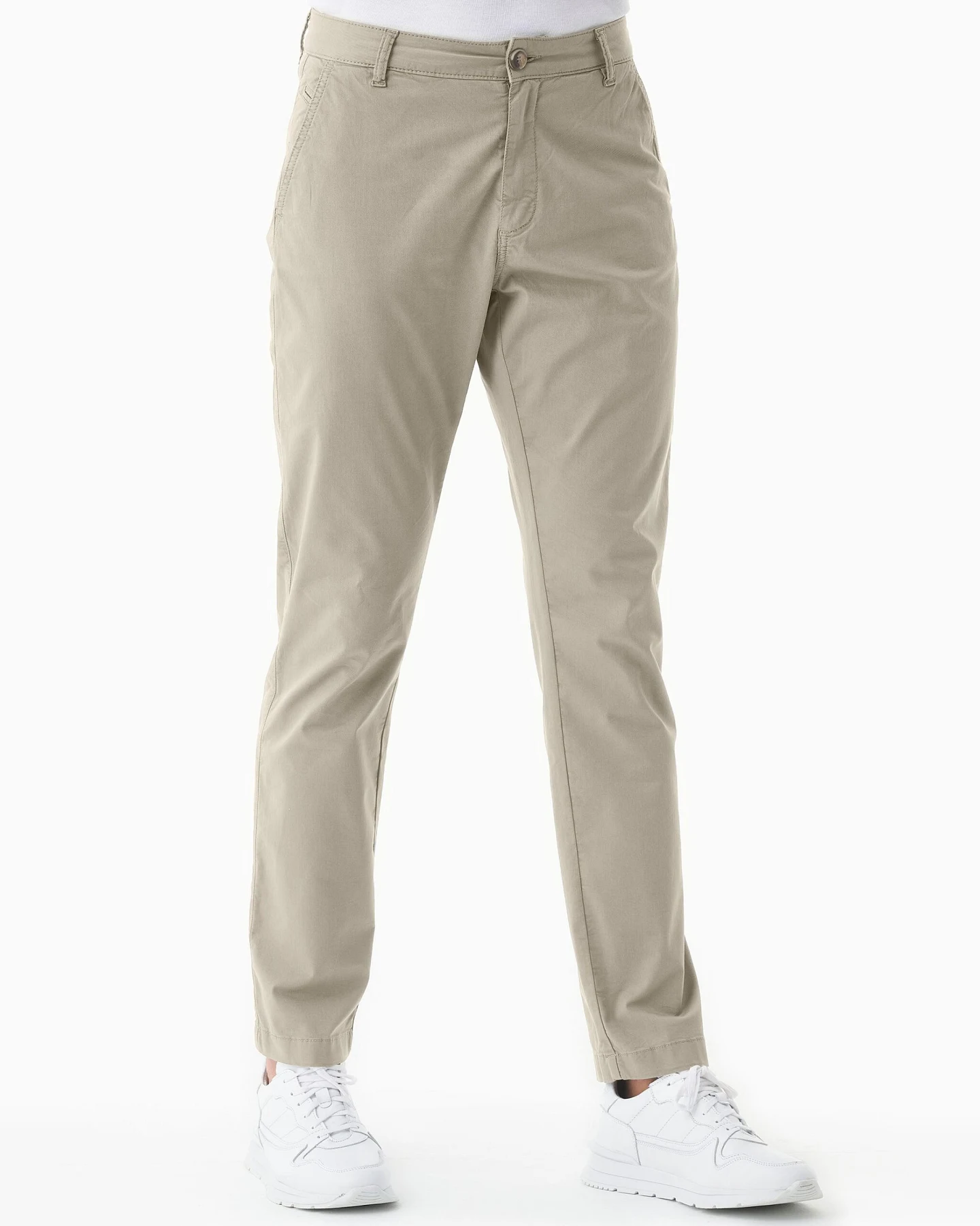 ORGANICATION Herren vegan Slim-Fit Hose Federbeige – Ansicht 2