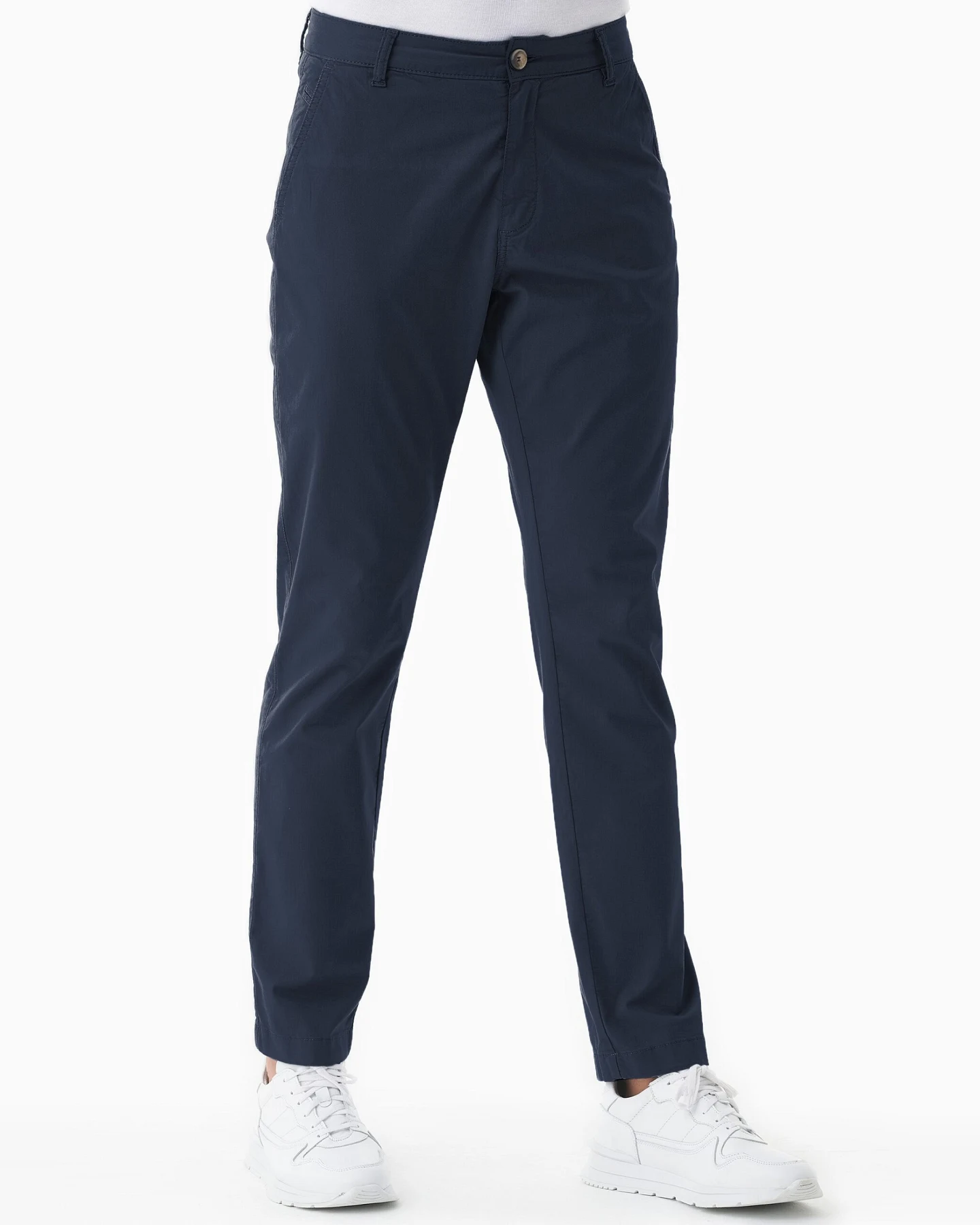 ORGANICATION Herren vegan Slim-Fit-Hose Marineblau – Ansicht 2