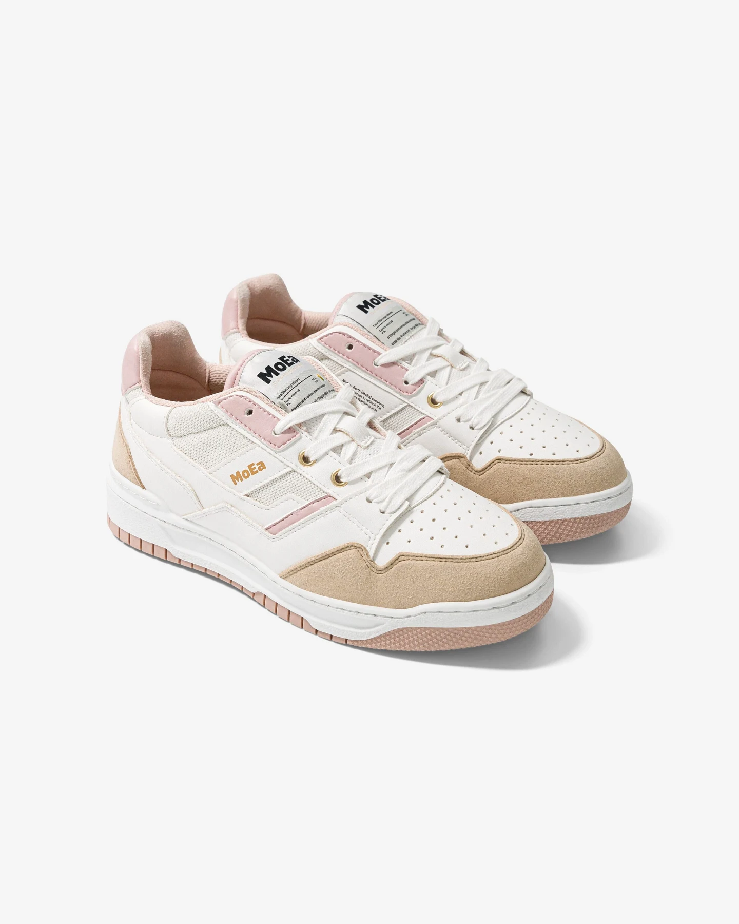 MoEa Herren vegan Sneaker Gen2 Mais Weiß & Rosa – Ansicht 2