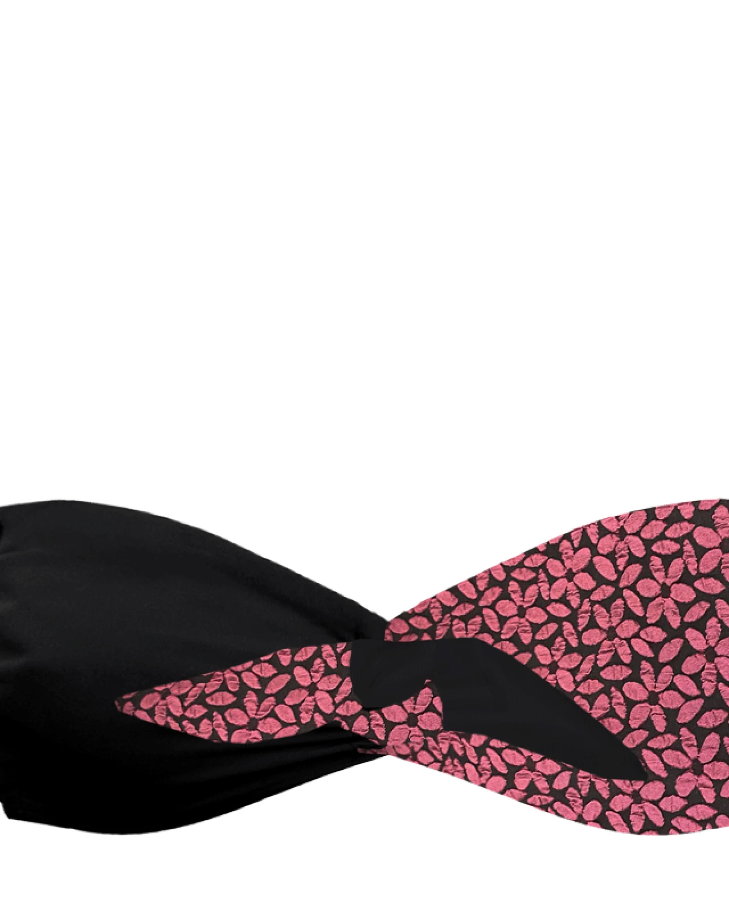 Anekdot Damen vegan Bikinioberteil Bandeau Taijitu Schwarz & Floral – Ansicht 2