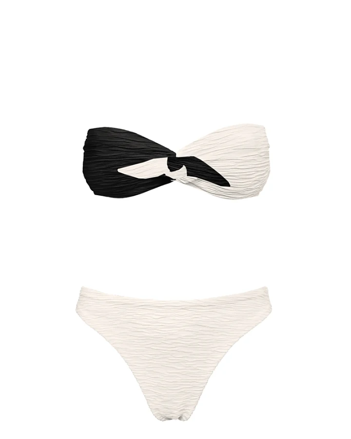 Anekdot Damen vegan Bikini Set Slim Taijitu Creme
