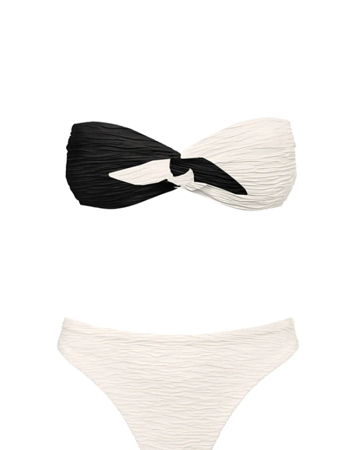 Anekdot Damen vegan Bikini Set Slim Taijitu Creme