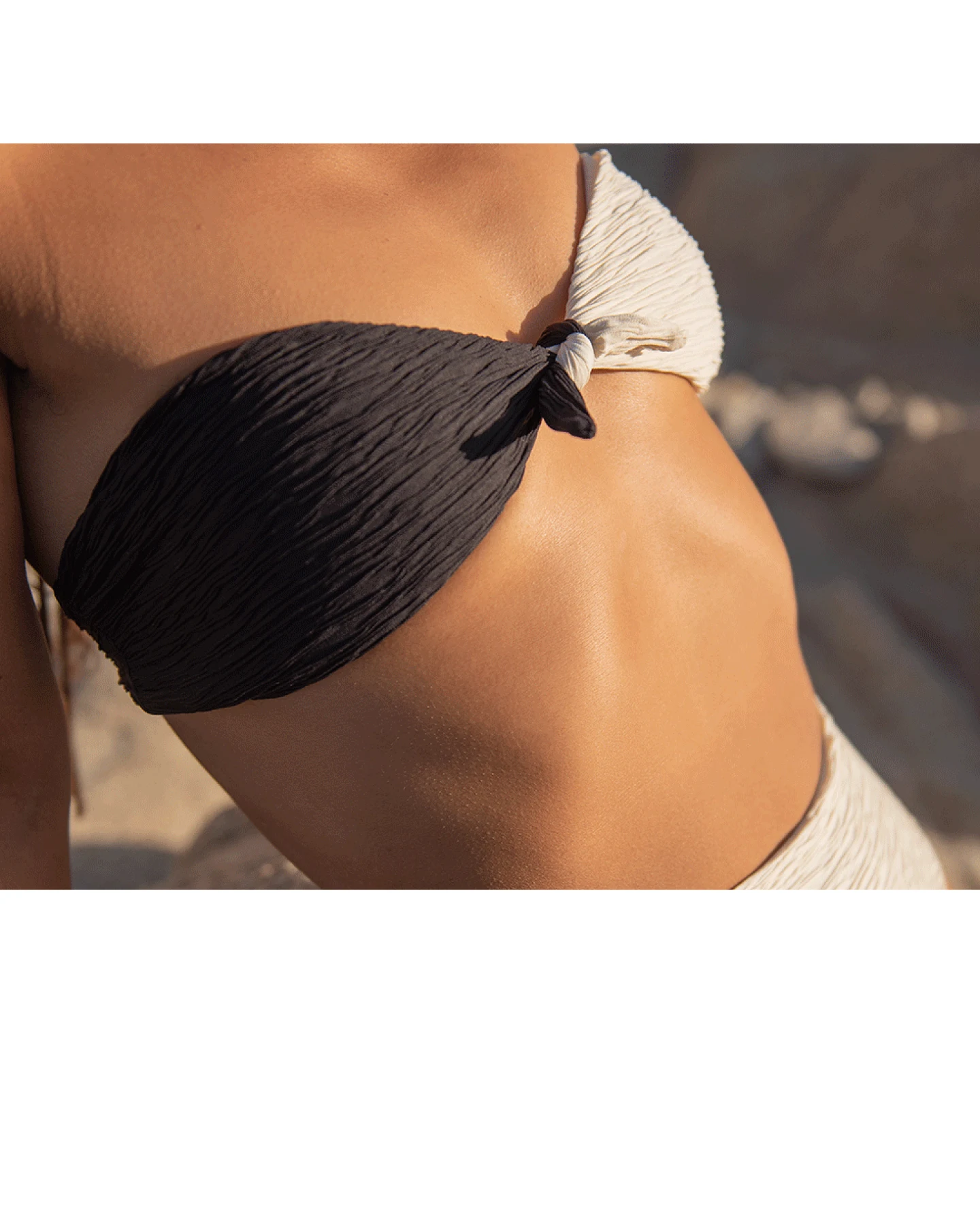 Anekdot Damen vegan Bikini Set High Taijitu Creme – Ansicht 2