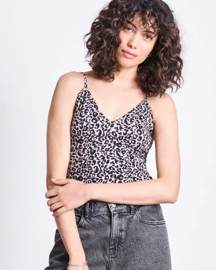 JAN 'N JUNE Damen vegan Top Matilda Leo Druck