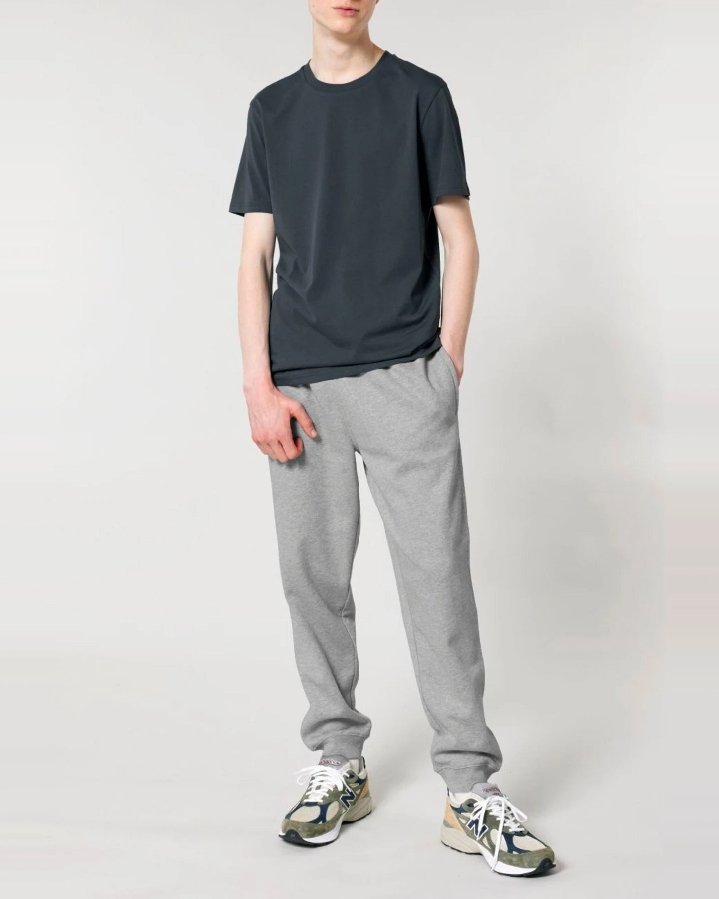 TORLAND Herren vegan Sweatpants Mover Heather Grey – Ansicht 2