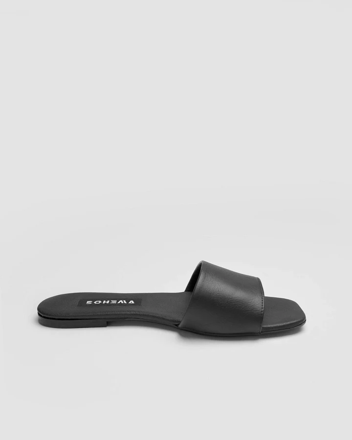 BOHEMA Damen vegan Rutschen Mellow Black