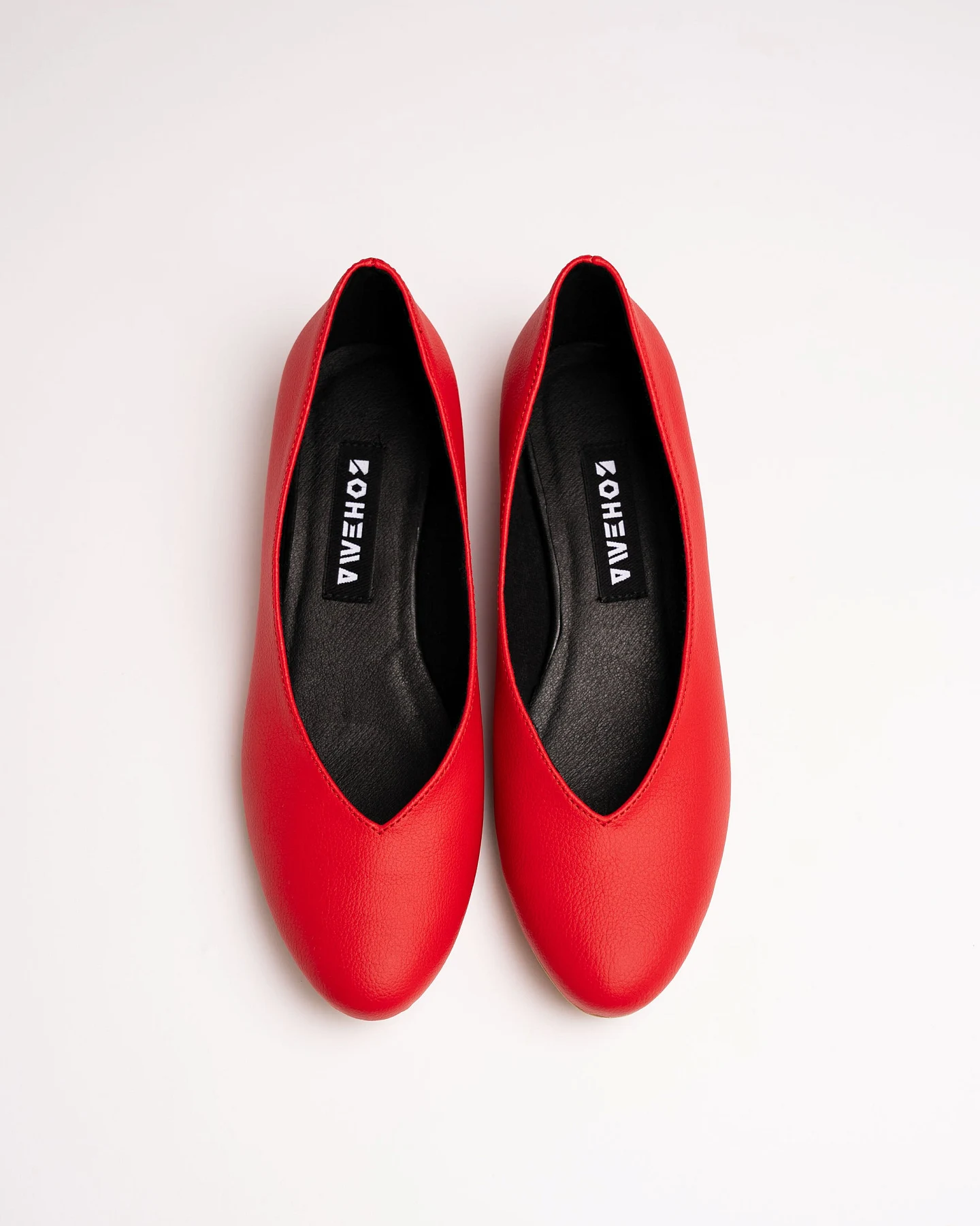BOHEMA Damen vegan Ballerinas Rot – Ansicht 2