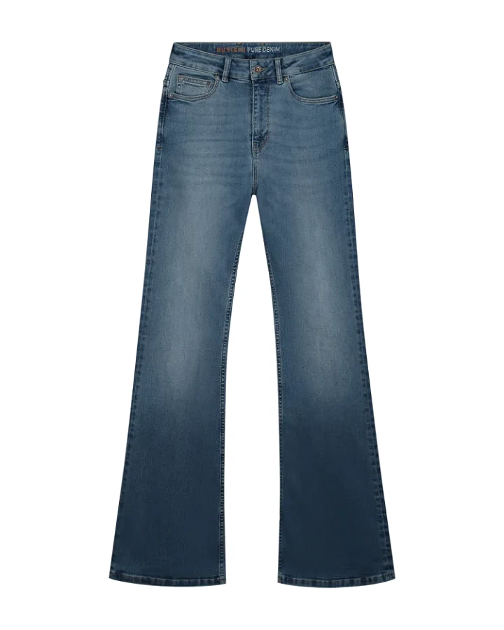 Kuyichi Damen vegan Jeans Flare Lisette Super Aged Blue