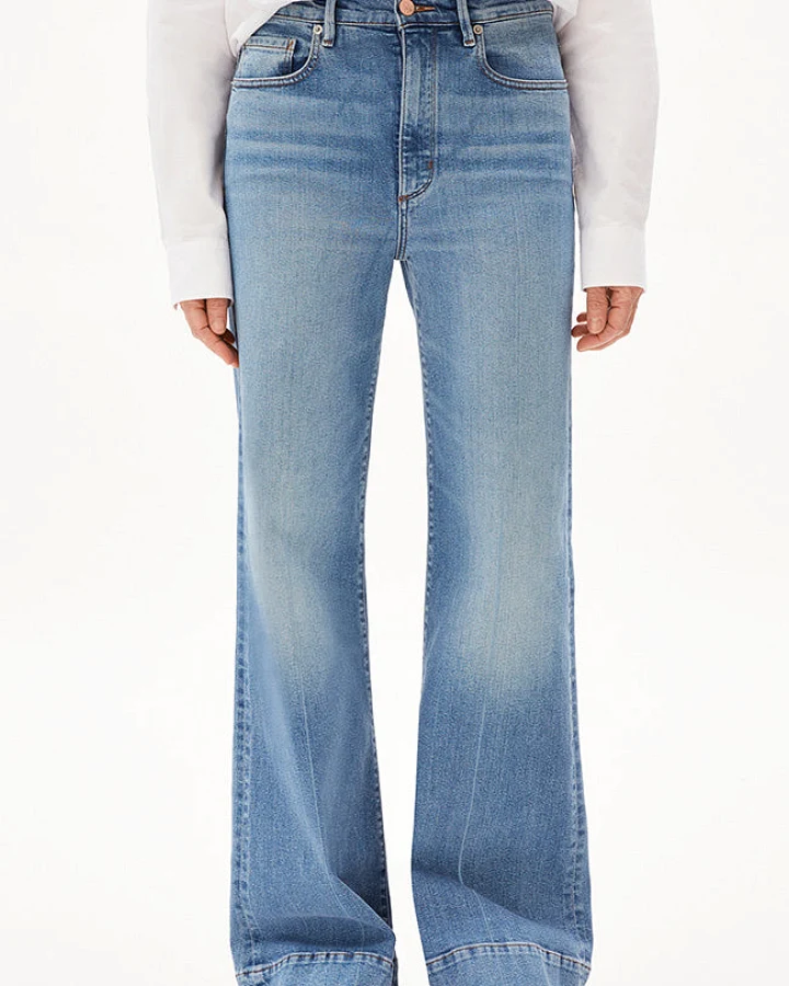 ARMEDANGELS Damen vegan Jeans Weites Bein Murliaa Blau