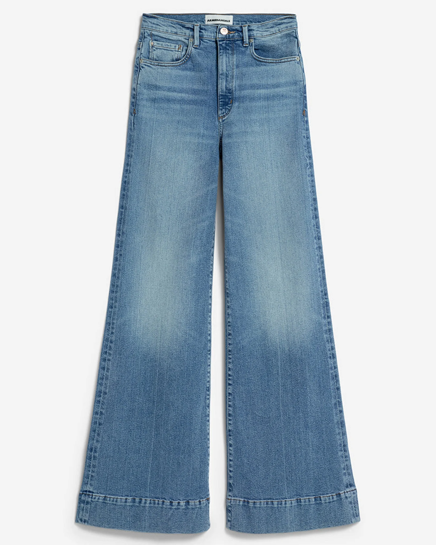 ARMEDANGELS Damen vegan Jeans Weites Bein Murliaa Blau – Ansicht 2