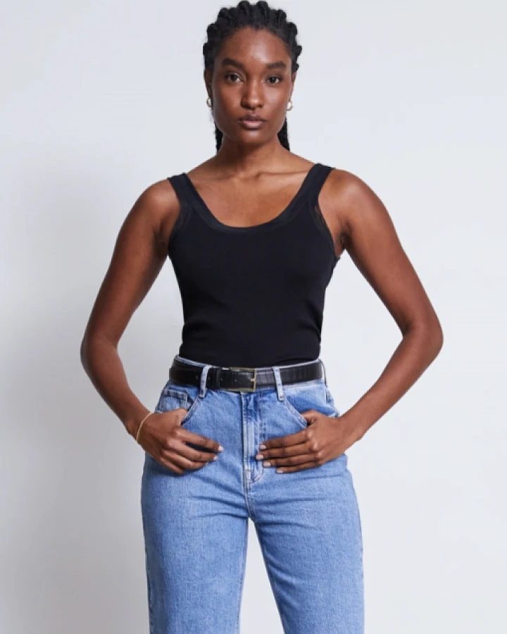 JAN 'N JUNE Damen vegan Top Mesh Lluvia Schwarz