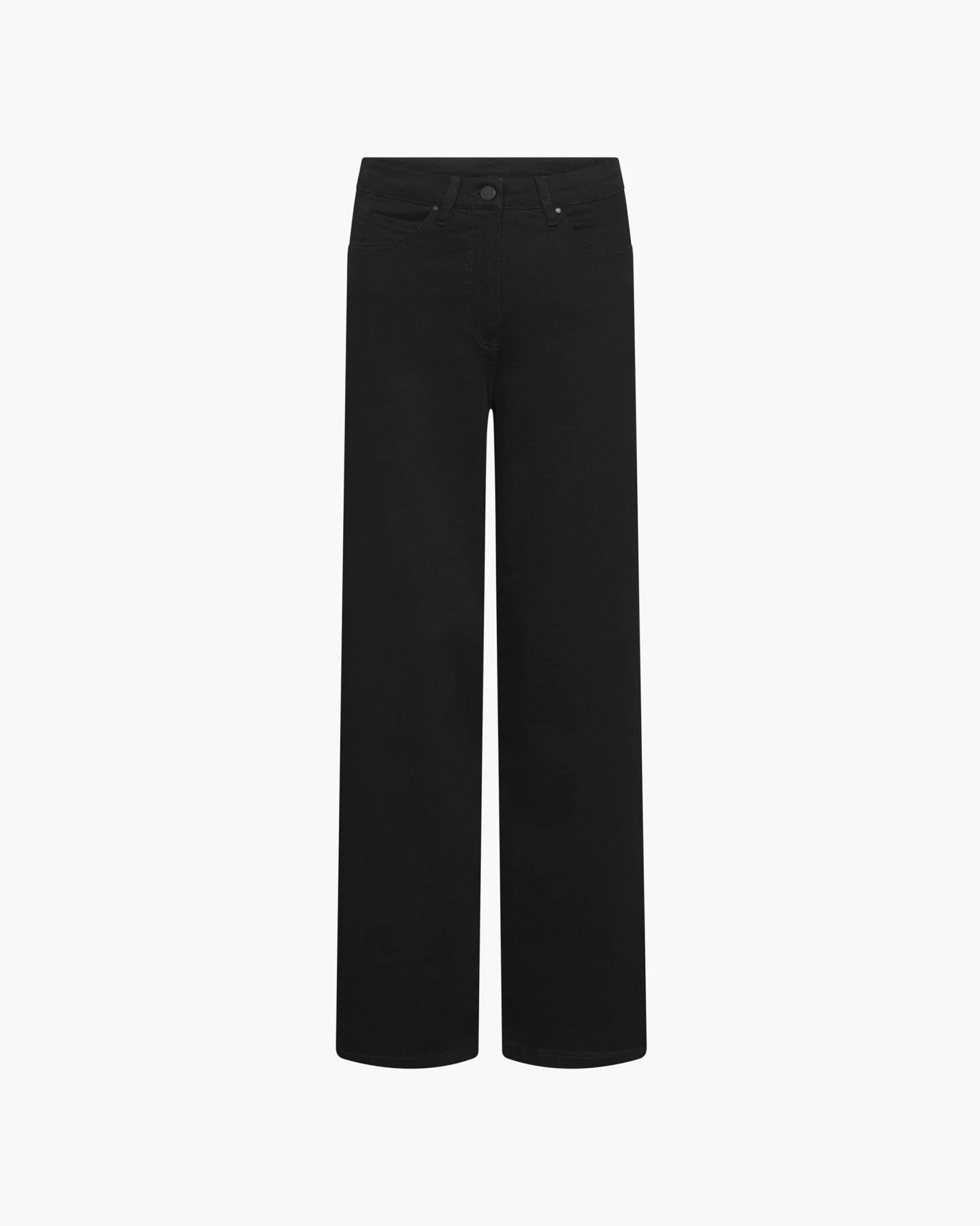 LAURIE Damen vegan Jeans Carol Loose Mittellang Schwarz – Ansicht 2
