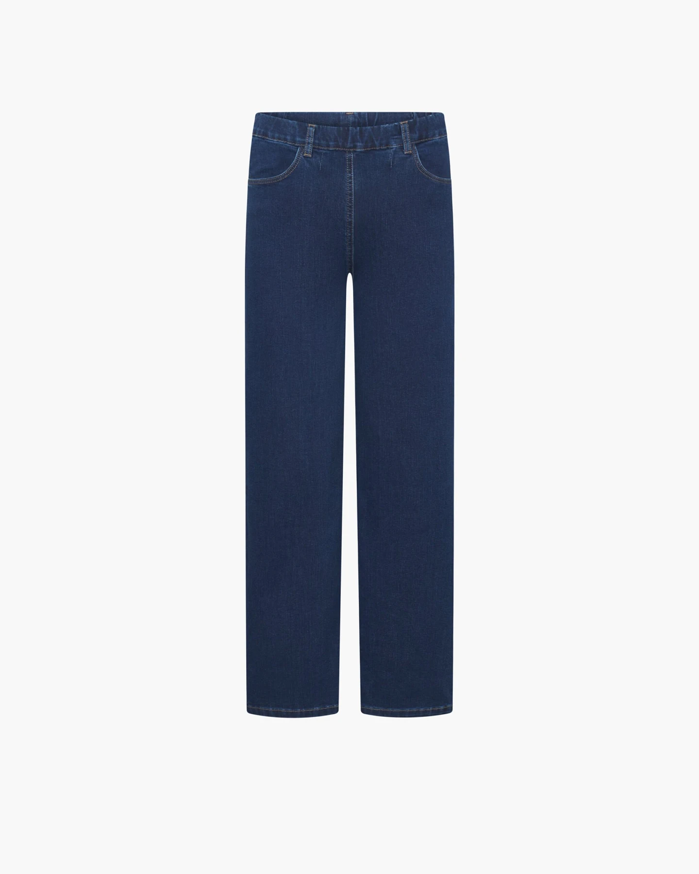 LAURIE Damen vegan Jeans Donna Locker Kurz Länge Dunkelblau – Ansicht 2