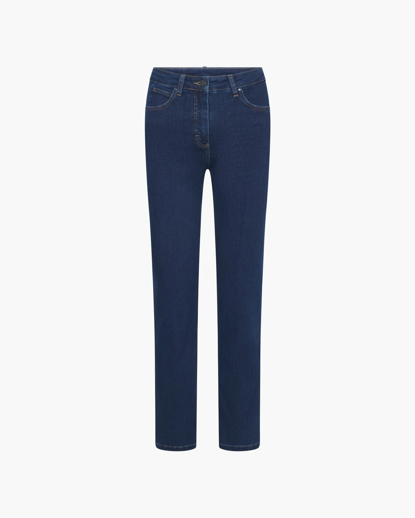 LAURIE Damen vegan Jeans Charlotte Regular Mittellang Dunkelblau – Ansicht 2