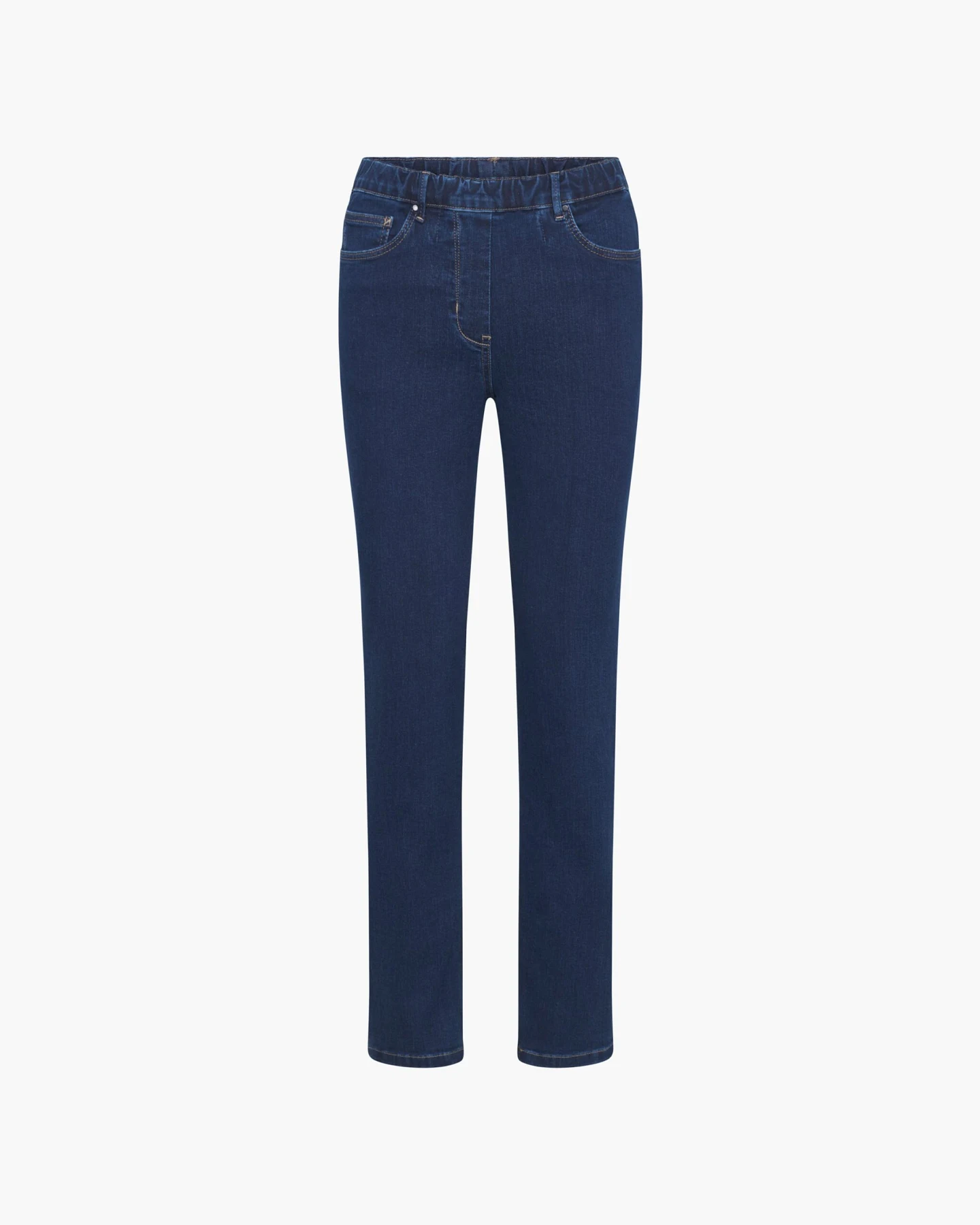 LAURIE Damen vegan Jeans Hannah Regular Mittellang Dunkelblau – Ansicht 2