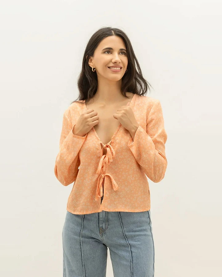 Clotsy Damen vegan Hemd Scala Apricot