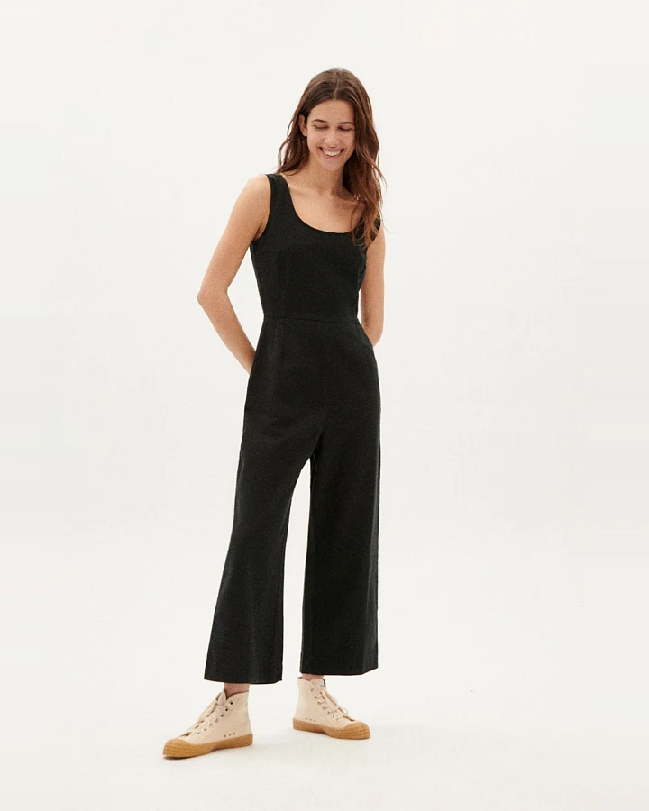 Thinking MU Damen vegan Jumpsuit Rafflesia Schwarz
