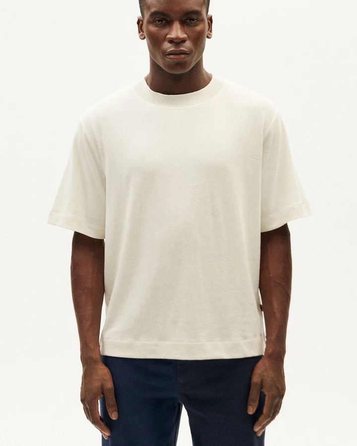 Thinking MU Herren vegan T-Shirt Hanf Roy Dickes Weiß