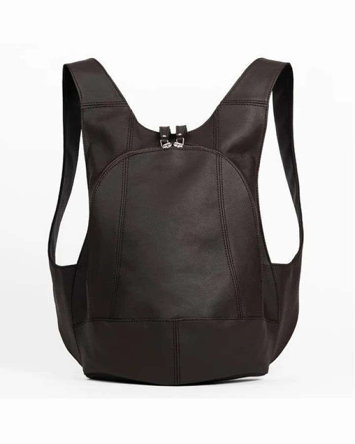 Arsayo Herren vegan Rucksack The Mela Veganes Öko-Leder Dunkelbraun