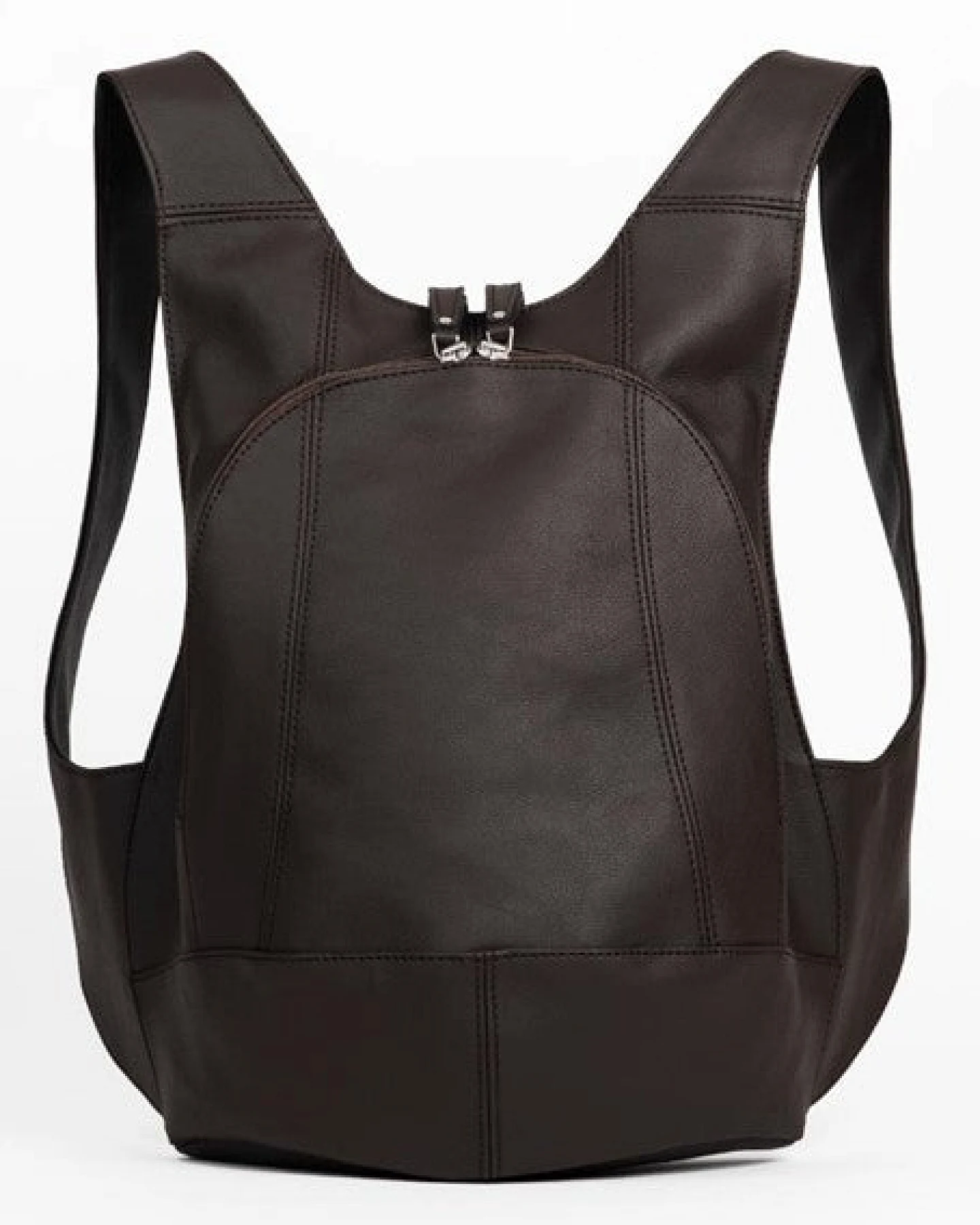 Arsayo Herren vegan Rucksack The Mela Veganes Öko-Leder Dunkelbraun – Ansicht 2
