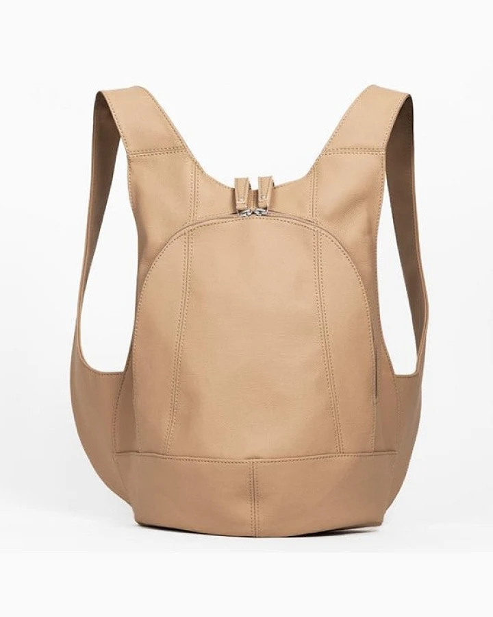 Arsayo Herren vegan Rucksack The Mela Veganes Öko-Leder Beige