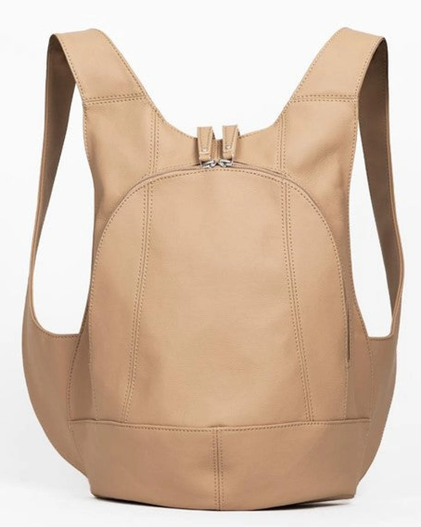 Arsayo Herren vegan Rucksack The Mela Veganes Öko-Leder Beige – Ansicht 2