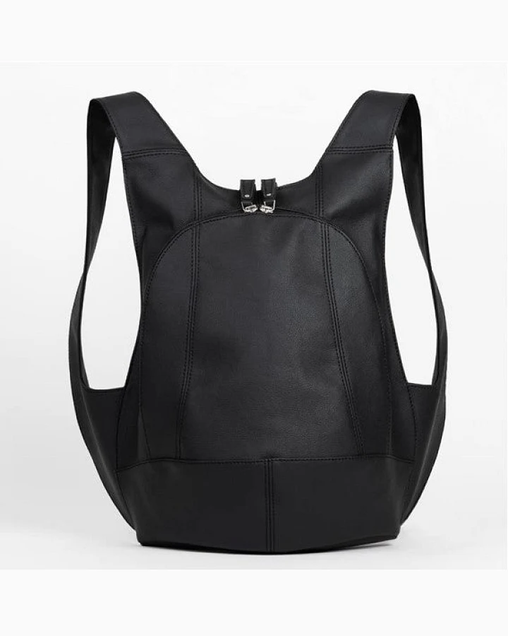 Arsayo Herren vegan Rucksack The Mela Veganes Öko-Leder Schwarz