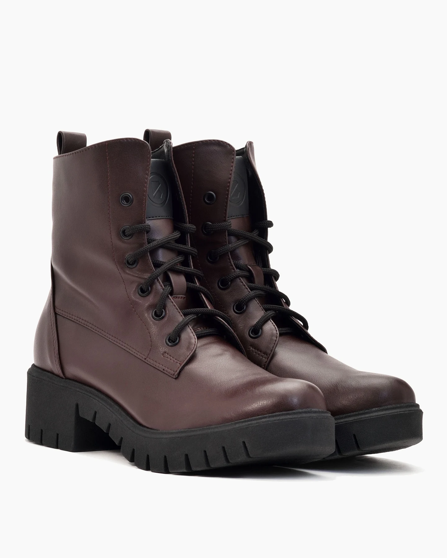 BOHEMA Damen vegan Stiefel Workers No. 3 Chocolate Dark Brown – Ansicht 2