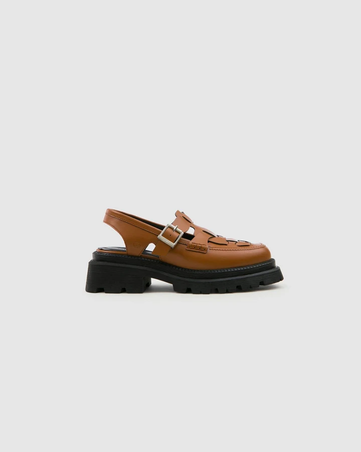 Prev Damen vegan Sandalen Dorothy Plateau Ingwer Hellbraun